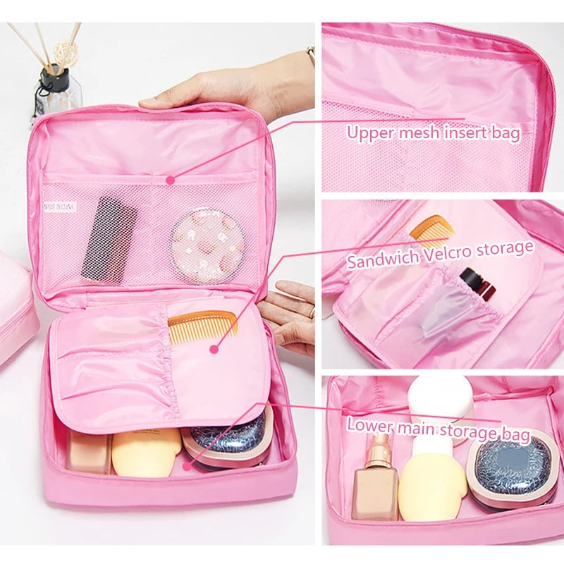 Zipper Fashion Makeup Brushes Holder Bag