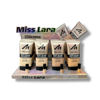Miss Lara Soft Glam Satin Foundation  Medium Buildable Coverage