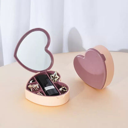 Heart Shape Jewellery &; Multi Purpose Box With Mirror