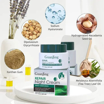 Guanjing Skin Deeply Moisturizes Repair Night Cream Smoothes & Soften Skin 100g
