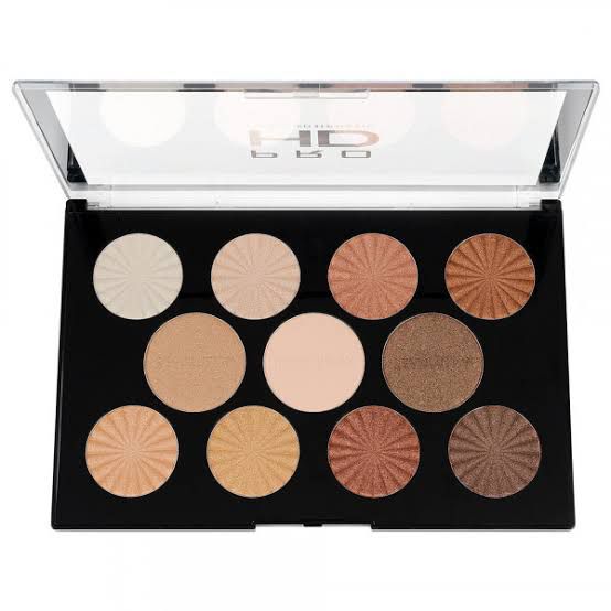 Revolution Glow Glitter Iluminator & Bronzer Palette 11 Color