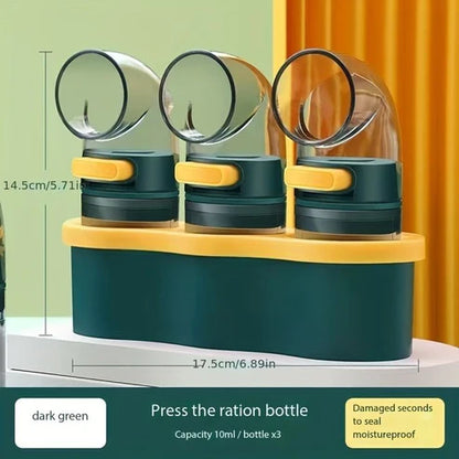 0.5 Gram Measurement Click Spice Bottle Spice Bottle Salt Shaker Dispenser 3pcs Set With Stand