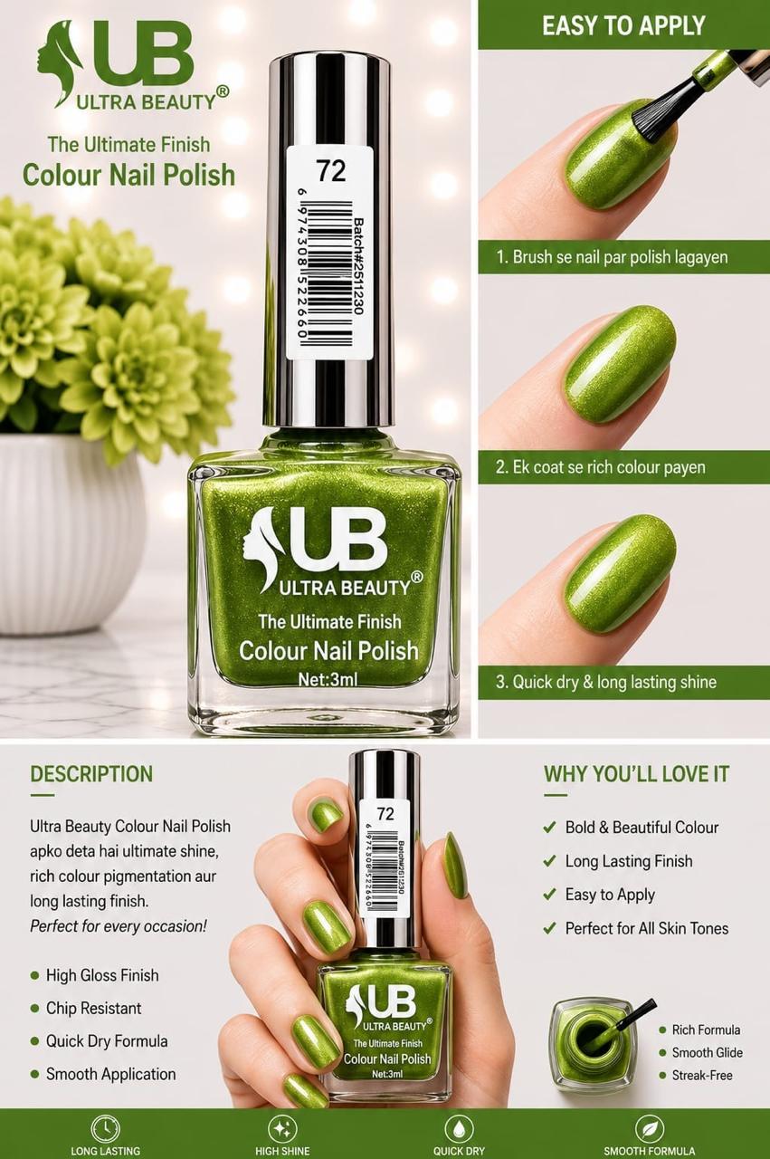 Ultra Beauty Colour Nail Polish – 3ml (Set C)