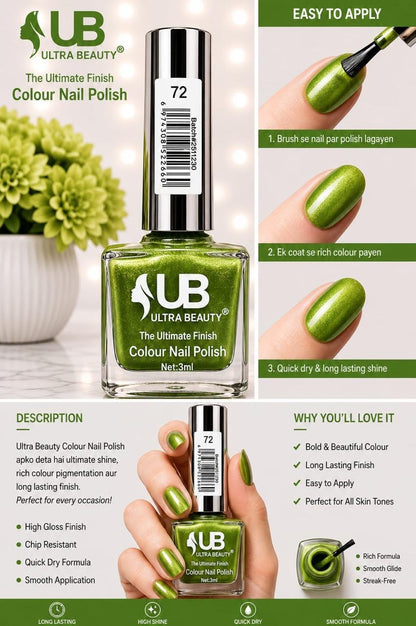 Ultra Beauty Colour Nail Polish – 3ml (Set C)
