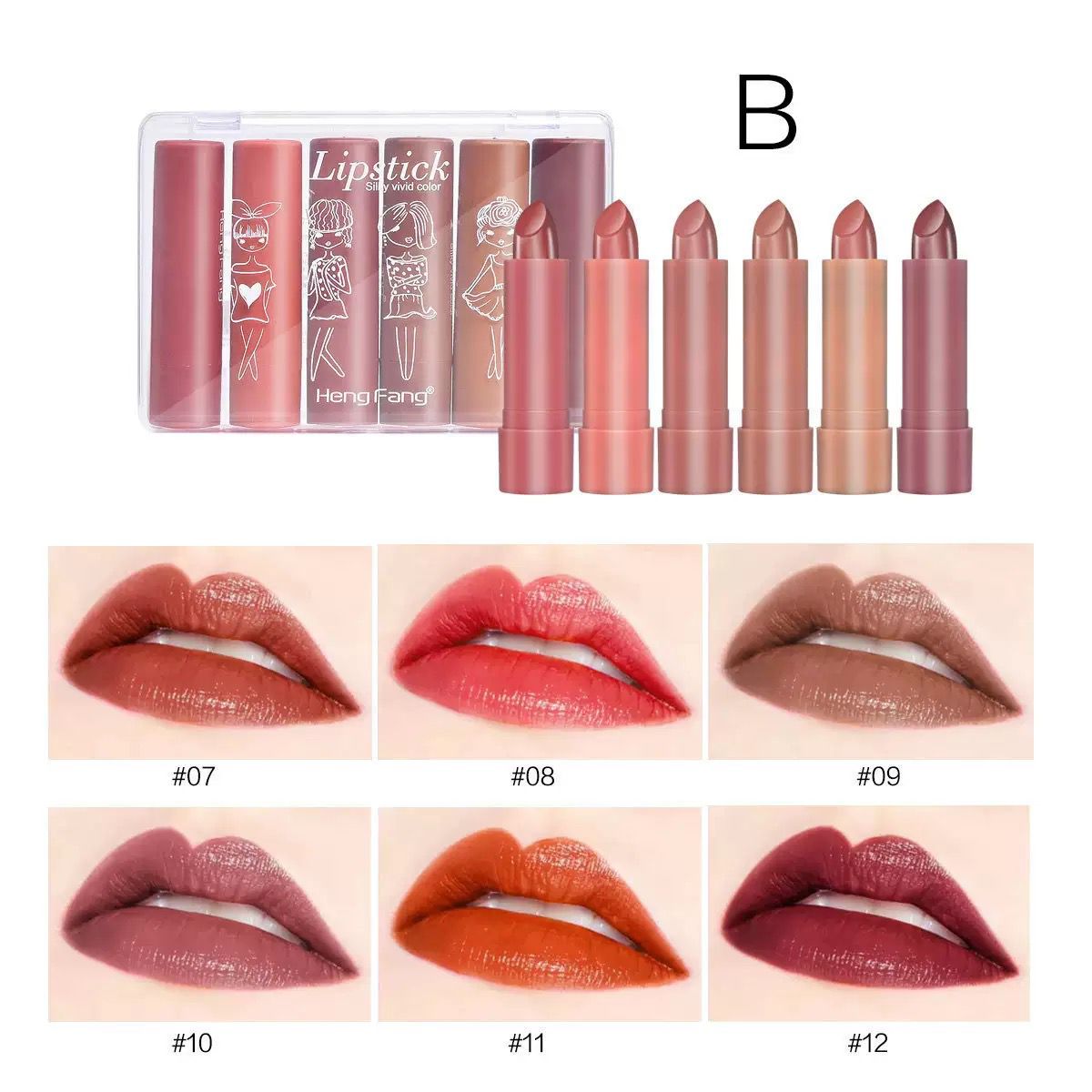 Hengfang 6pcs Lip Stiick