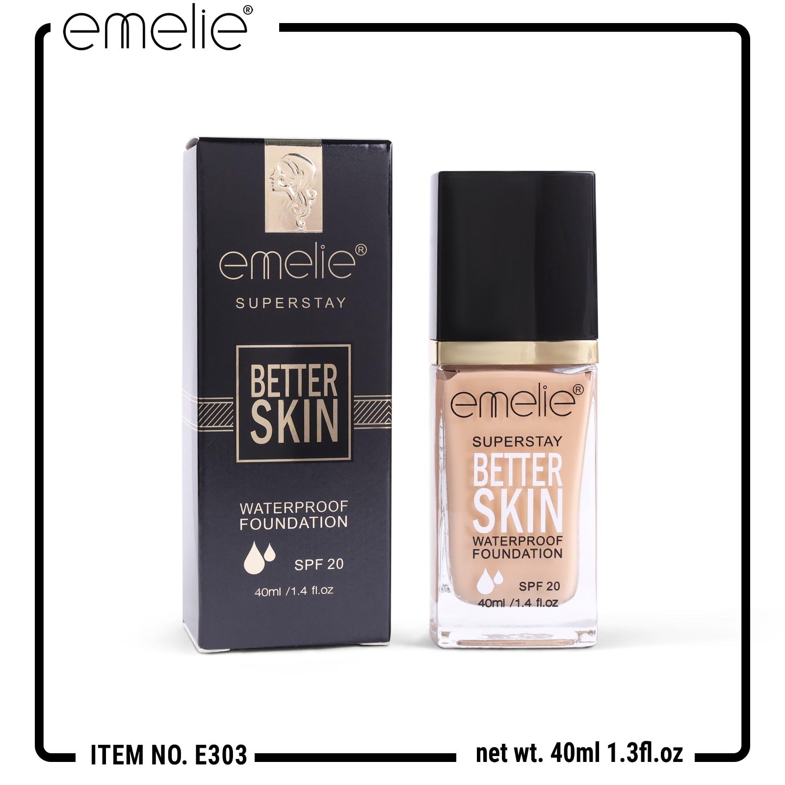 Emelie Super Stay Better Skin Foundation SPF-20 40ml