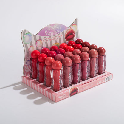 Miss Rose Seaweed Matte Lip Gloss 12Pcs Set