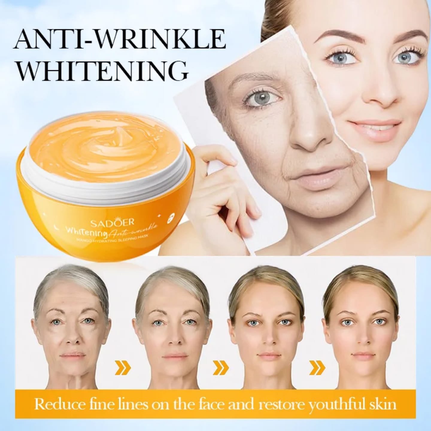 Sadoer 98% Mango Whitening Anti Wrinkle Hydrating Sleeping Mask