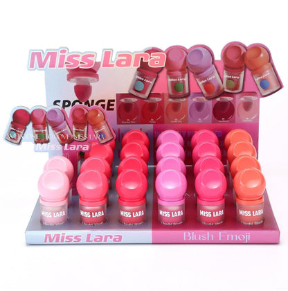 Miss Lara Blush Emoji Sponge Liquid Blush Pack of 6