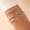 Fashion Jewellery 3 Pcs Bracelet Silver