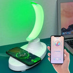4in1 Crescent Lamp Wireless Charging RGB Multi Color LED Bluetooth Speaker