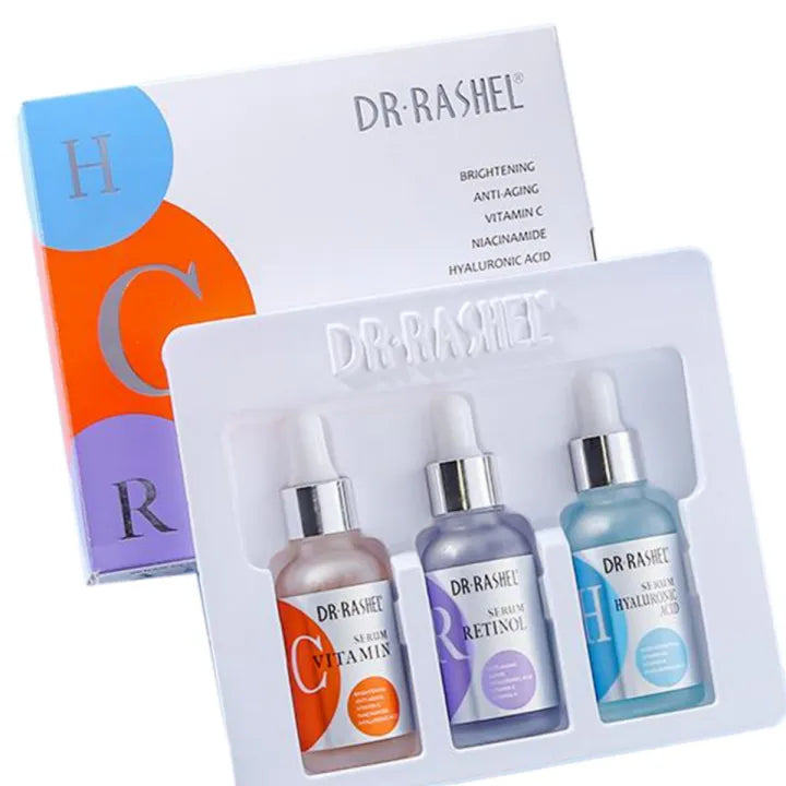 DR RASHEL Anti-aging Moisturizing Complete Facial Serum Set, Pack of 3