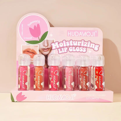 Hudamoji 6pcs Moisturising Lip Gloss Set