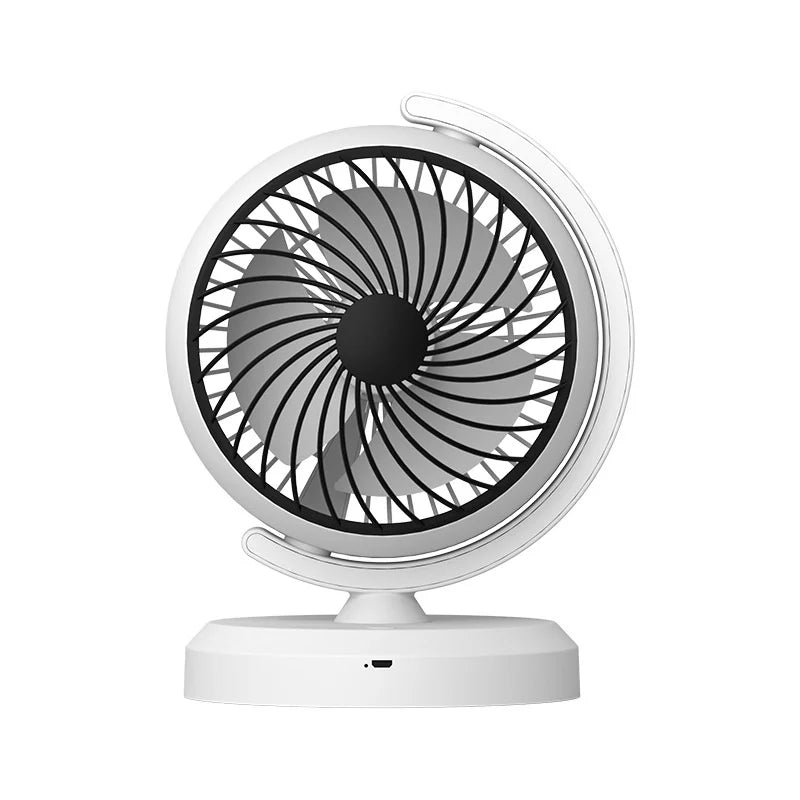 Multifunctional Globe Shaped USB Charging Fan with Night Light