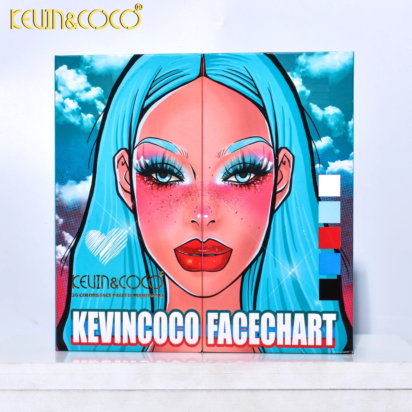 Kevin & Coco Face chart 36 Colors Face Palette Makeup Set