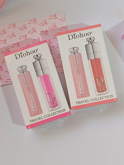 2in1 Lip Balm And Lip Gloss Travel Size Lip Set