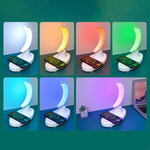 4in1 Crescent Lamp Wireless Charging RGB Multi Color LED Bluetooth Speaker