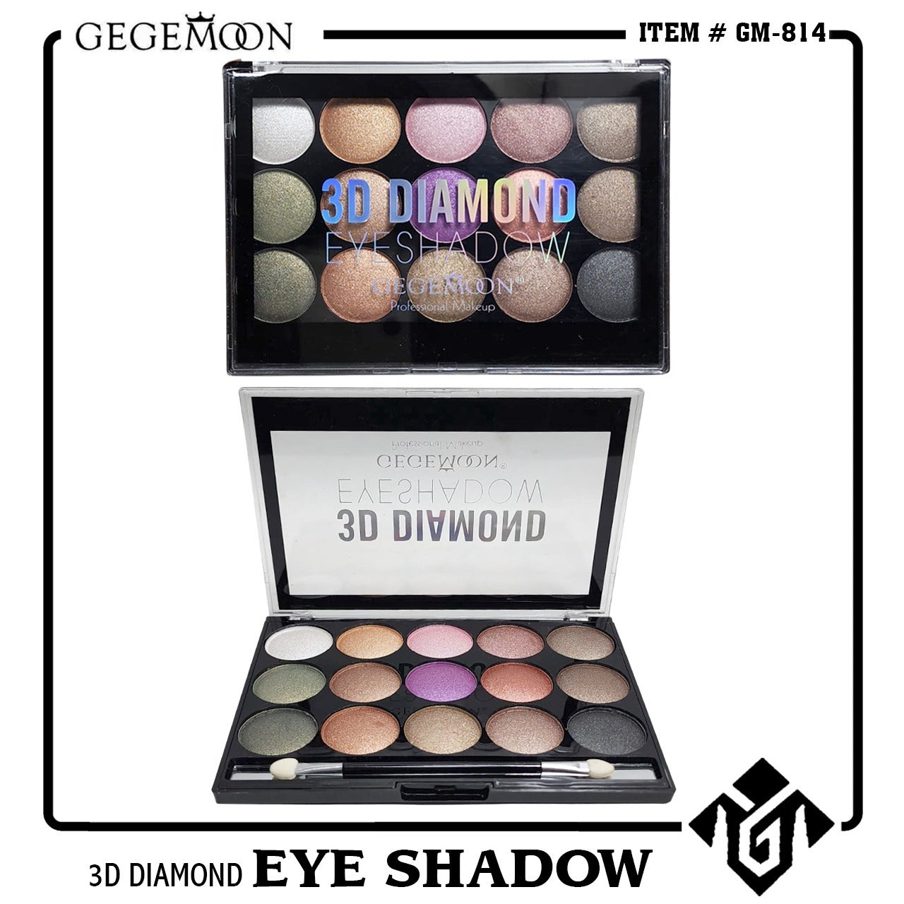 Gegemoon 3D Diamond 15 Color Eyeshadow Palette