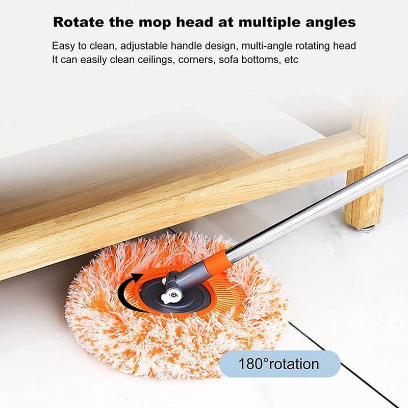 360° Rotatable Adjustable Extendable Cleaning Mop For Bathroom Floor Wall Bedroom