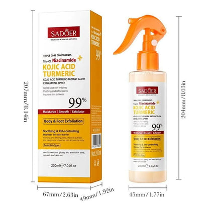 Sadoer Kojic Acid & Turmeric Exfoliating Spray 200ml