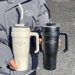 Nice Time Sitarayuri Coffee Stainless Steel Vacuum Insulated Tumbler With Lid Straw And Handle