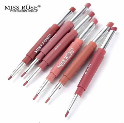 Miss Rose 2in1 Lipstick And Lip Liner Nude Shades 6Pcs Set