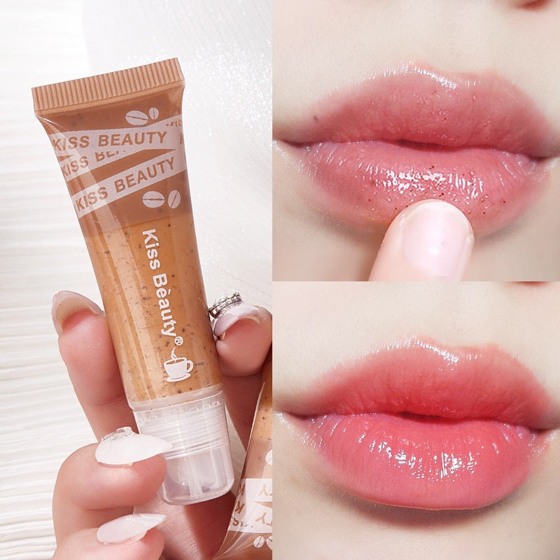 Kiss Beauty Coffee Lip Scrub Moisturizing Hydrating Exfoliating Soft