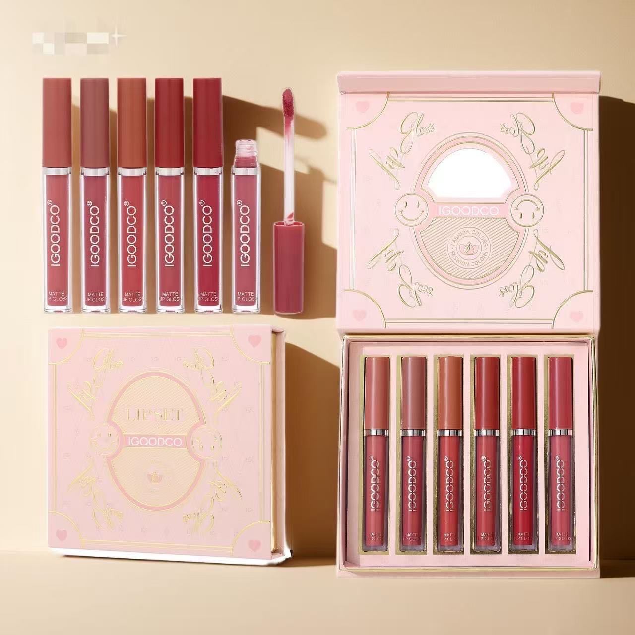 IGOODCO 6 Pcs Matte Lip Gloss Set