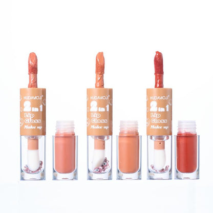 Hudamouji 2Iin1 Super Pigmented Lipgloss Pack of 6