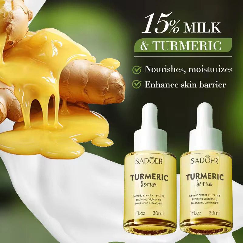 Sadoer Natural Plant Improves Rough Shrinking Pores Moisturizes and Brightens Turmeric Milk Antioxidant Serum