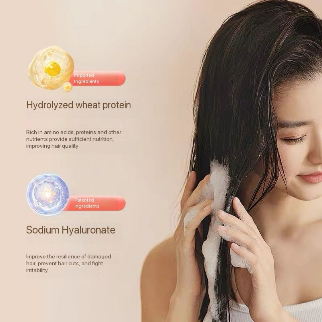 CWINTER Caviar Shampoo Clean Smooth Hair Oil Control Anti Dandruff Hair Care Caviar Luxury Nourishing and Moisturizing Shampoo
