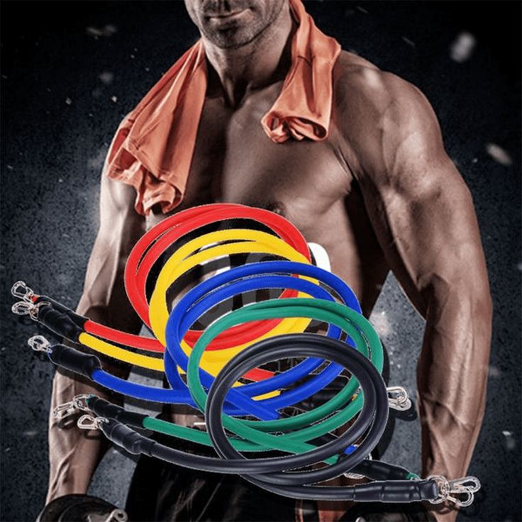 11Pcs Fitness Resistance Bands Set