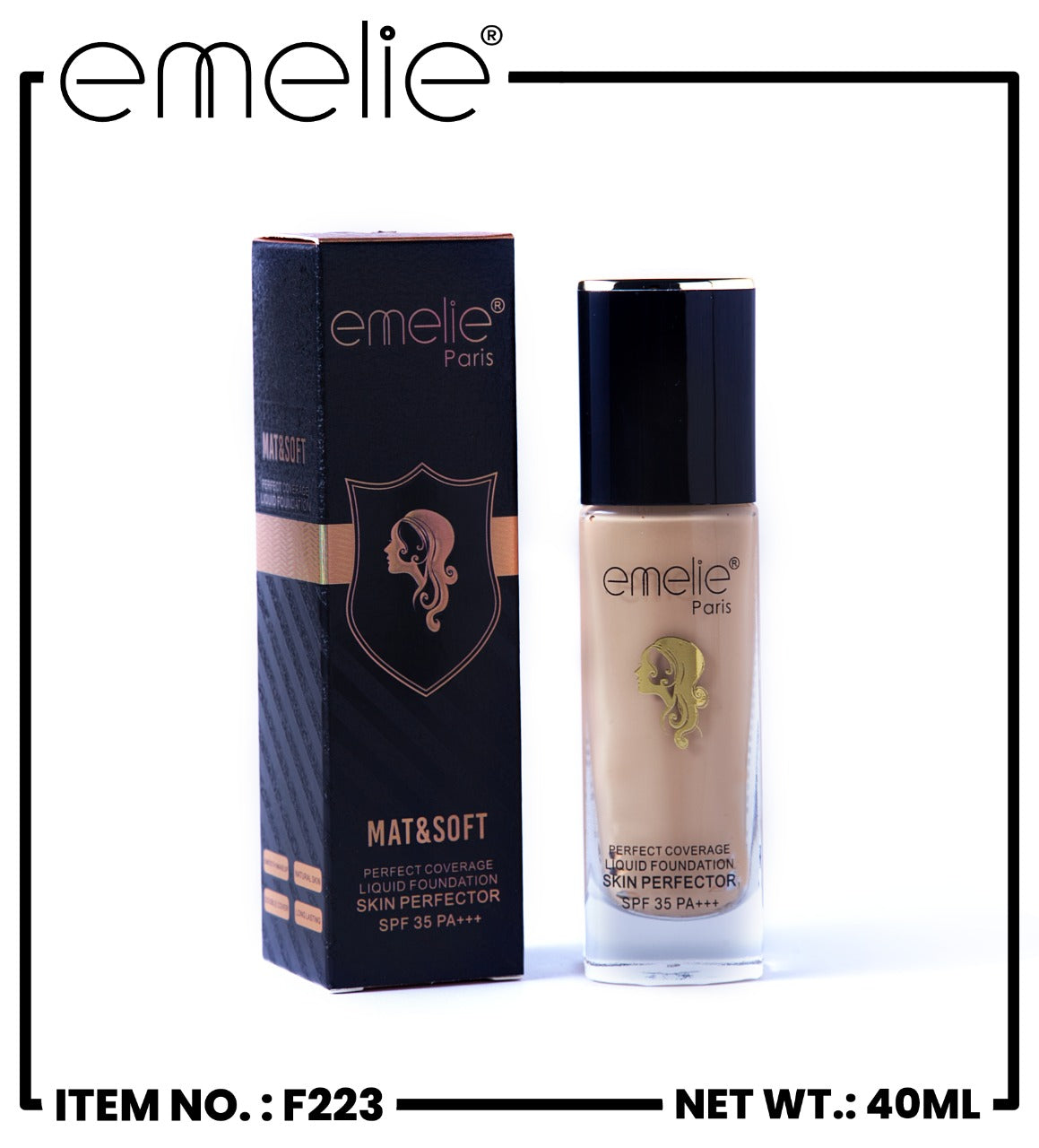 Emelie Matt & Soft Liquid Foundation 40ml