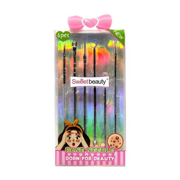 Sweet Beauty Black Head Remover Acne Needle 6Pcs Kit