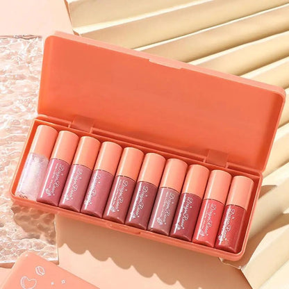 Dragon Ranee Pearly Lustre Lip Gloss 10Pcs Set