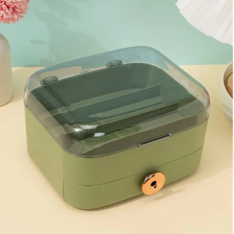 Multipurpose Cosmetic Box With Cover Display Case With Drawer