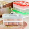 2 Layers Egg Storage Box 24 Egg Capacity