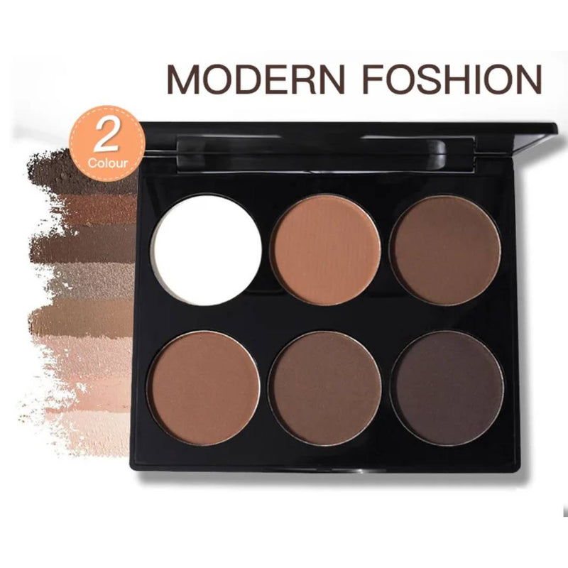 MAYCHEER Modern Fashion 6 Color Shaping Contour Eyebrow Eyeshadow Powder Palette