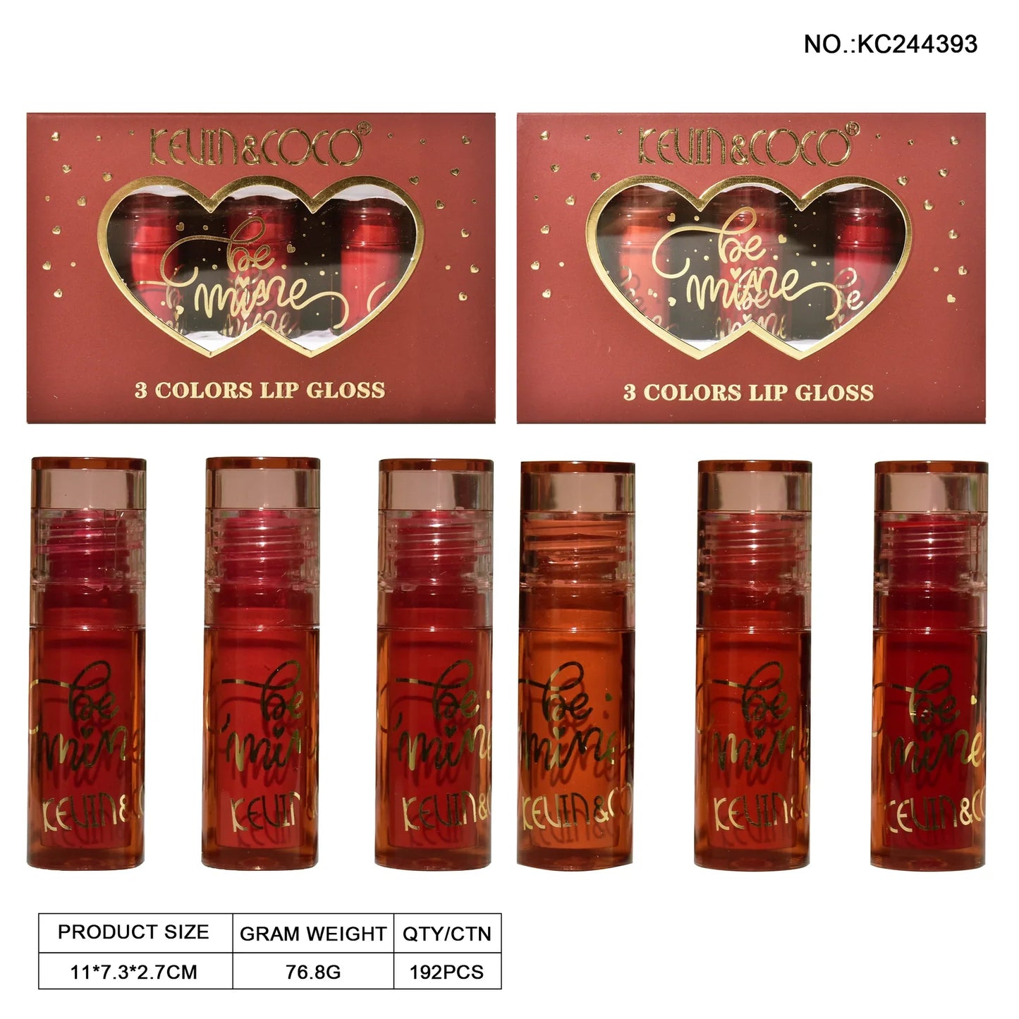 Kevin & Coco Be Mine 3-Color Lip Gloss Set