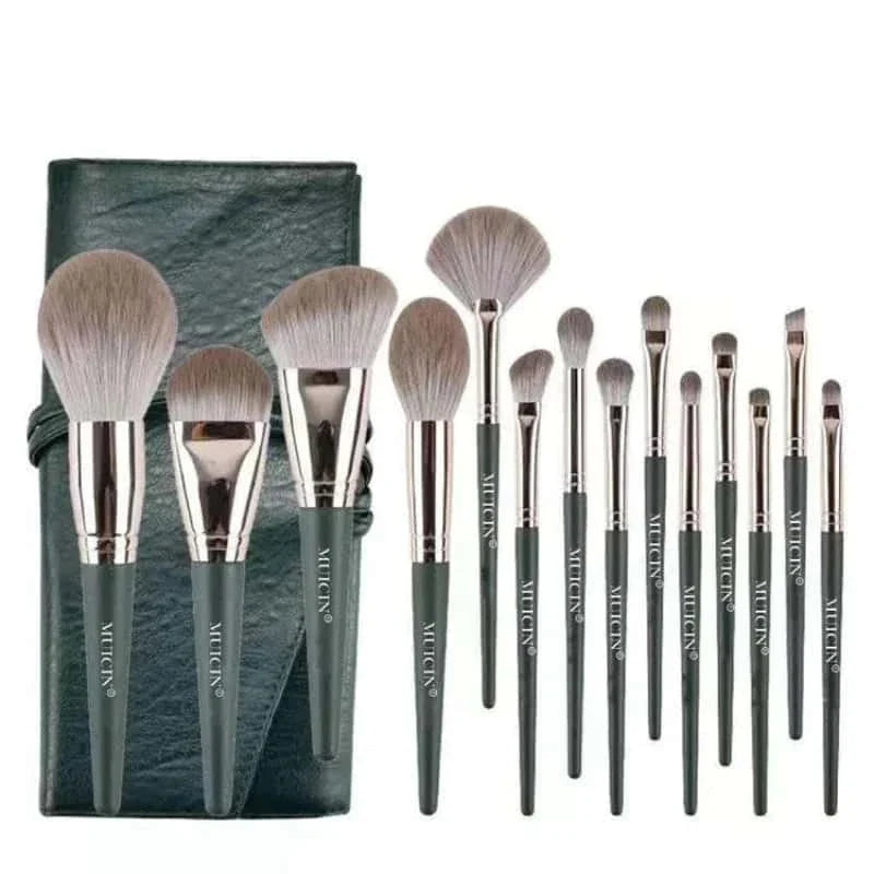 Muicin Leather Pouch Professional Makeup Brush Set