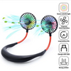 Portable Rechargeable Neck Fan With 7 Wings And RGB Lights