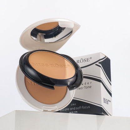 Miss Rose Black & White Two-Tone Face Powder