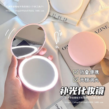Portable Pocket LED Mirror Rechargeable Single Light