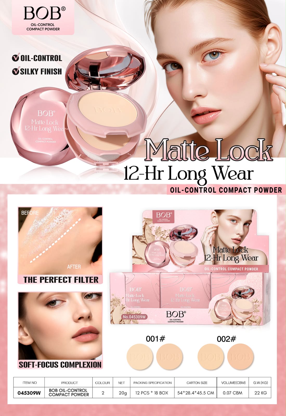 BOB Soft-Focus Oil Control Compact Powder