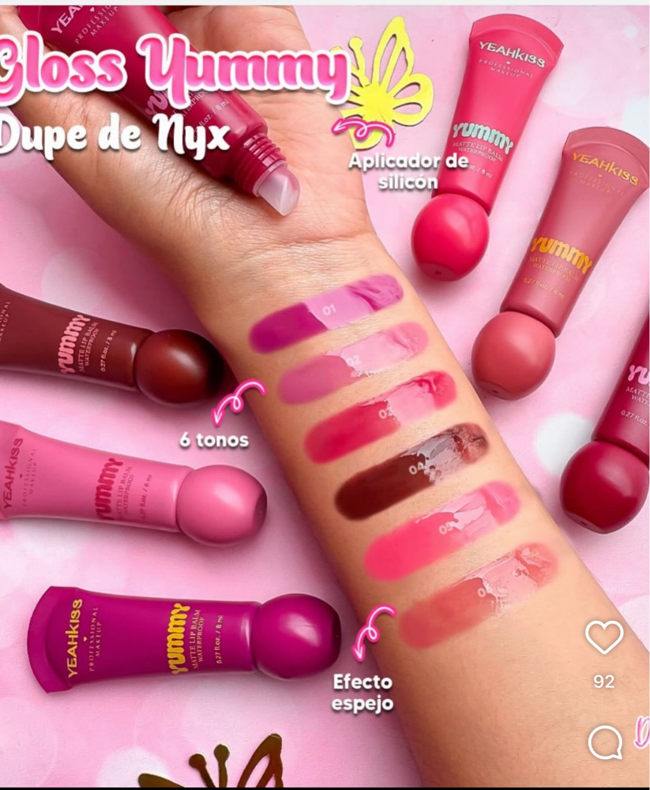 Kiss Ofra Smushy Lipgloss Set 6pcs