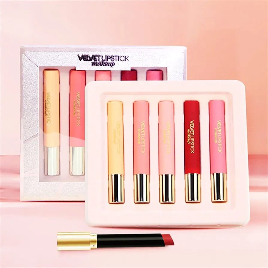 HengFang 5 Pcs Matte Lipstick Set