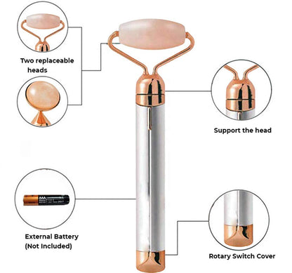 2 in 1 Electric Roller Facial Massager New Flawless Contour Face Slimming Roller Massager