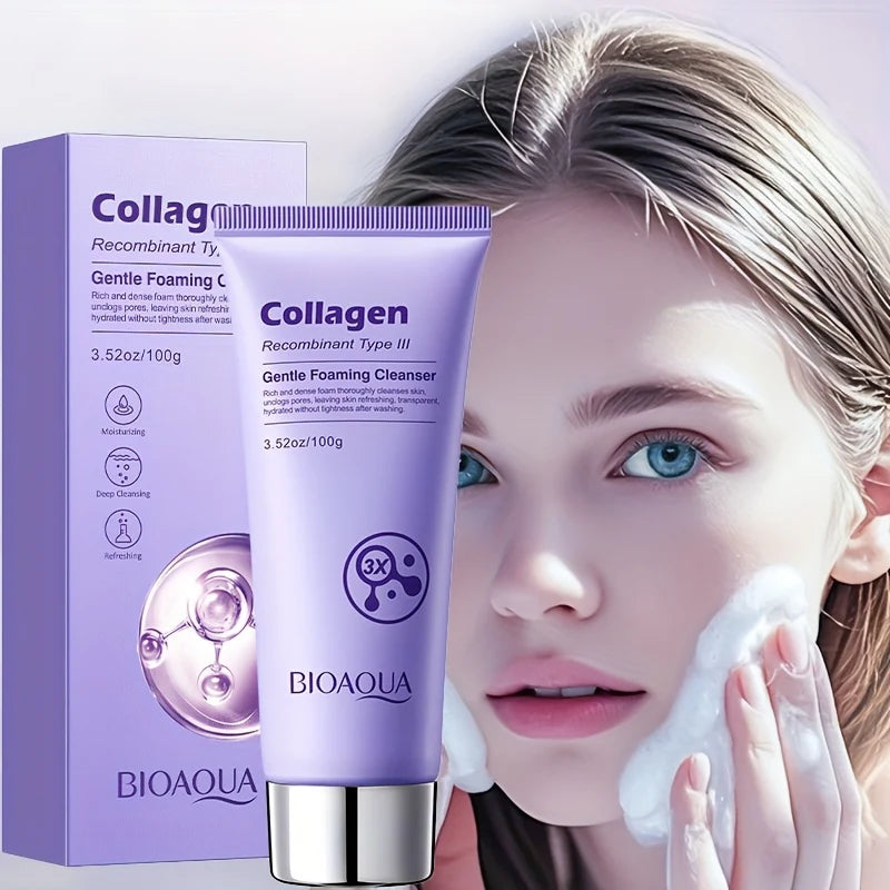 Bioaqua Recombinant Type III Collagen Gentle Foaming Cleanser 100g