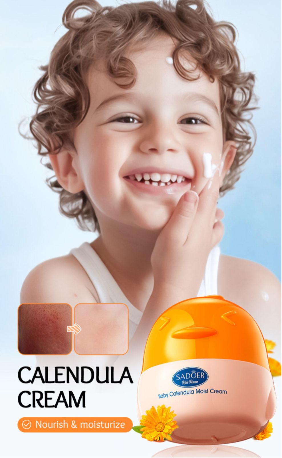 Sadoer Calendula Amino Acid Formula Baby Moist Cream – 50 g