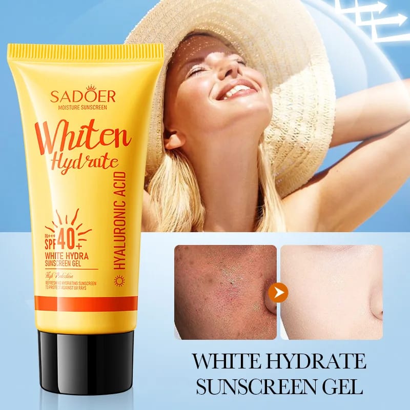 Sadoer Whiten Hydrate Hyaluronic Acid SPF40+ White Hydra Sunscreen Gel